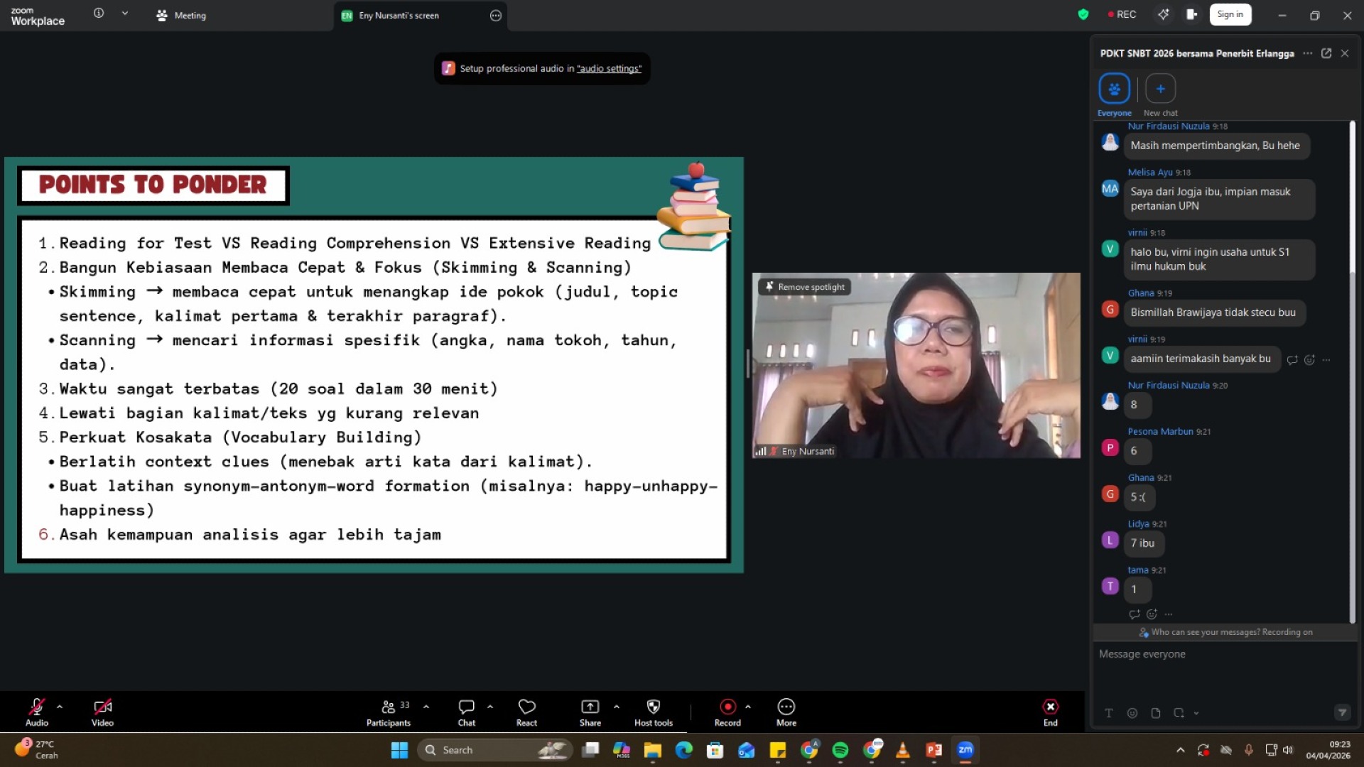 PDKT SNBT 4 April 2026