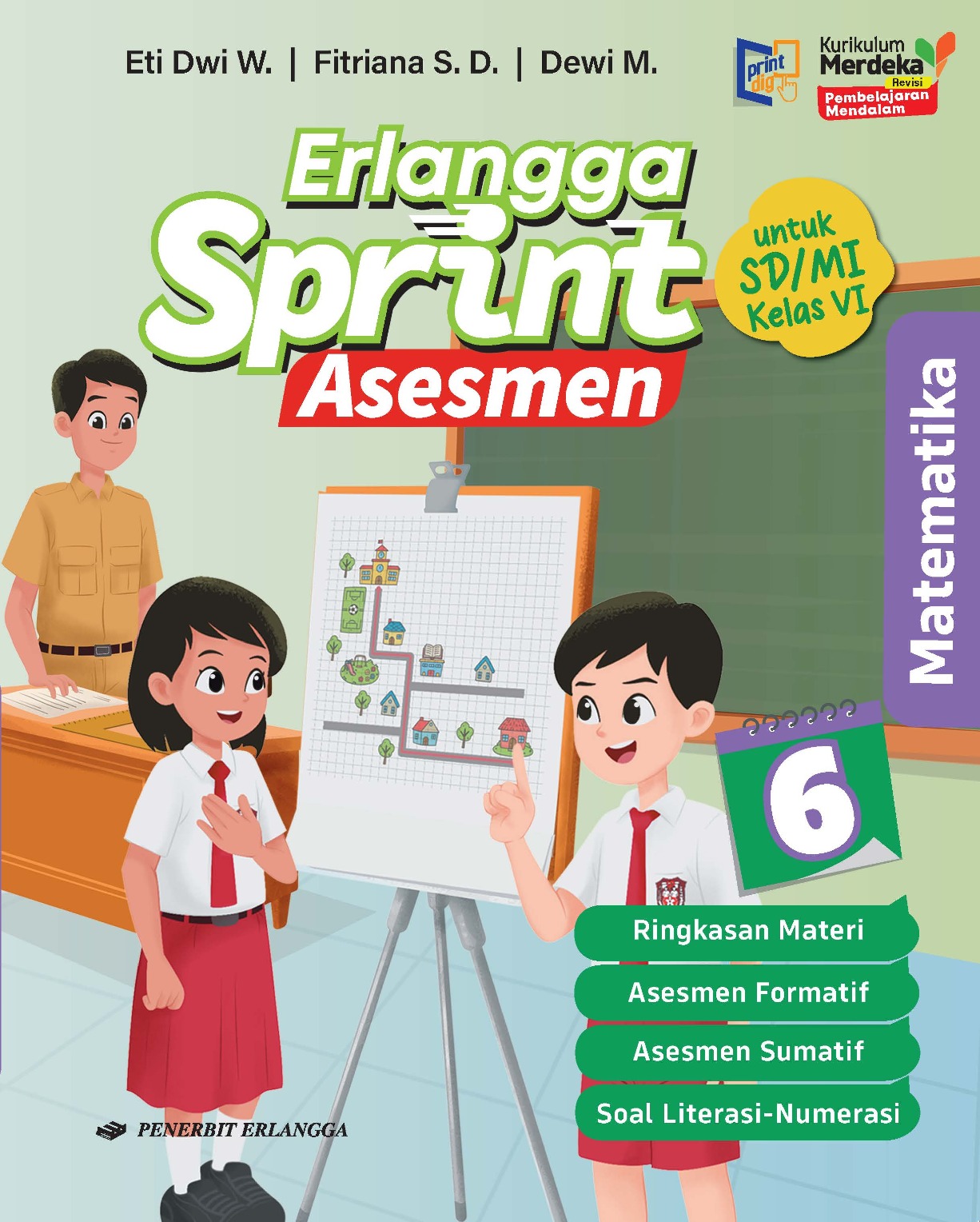 Erlangga Sprint Asesmen Matematika SD/MI Kelas 6 KM Revisi PM